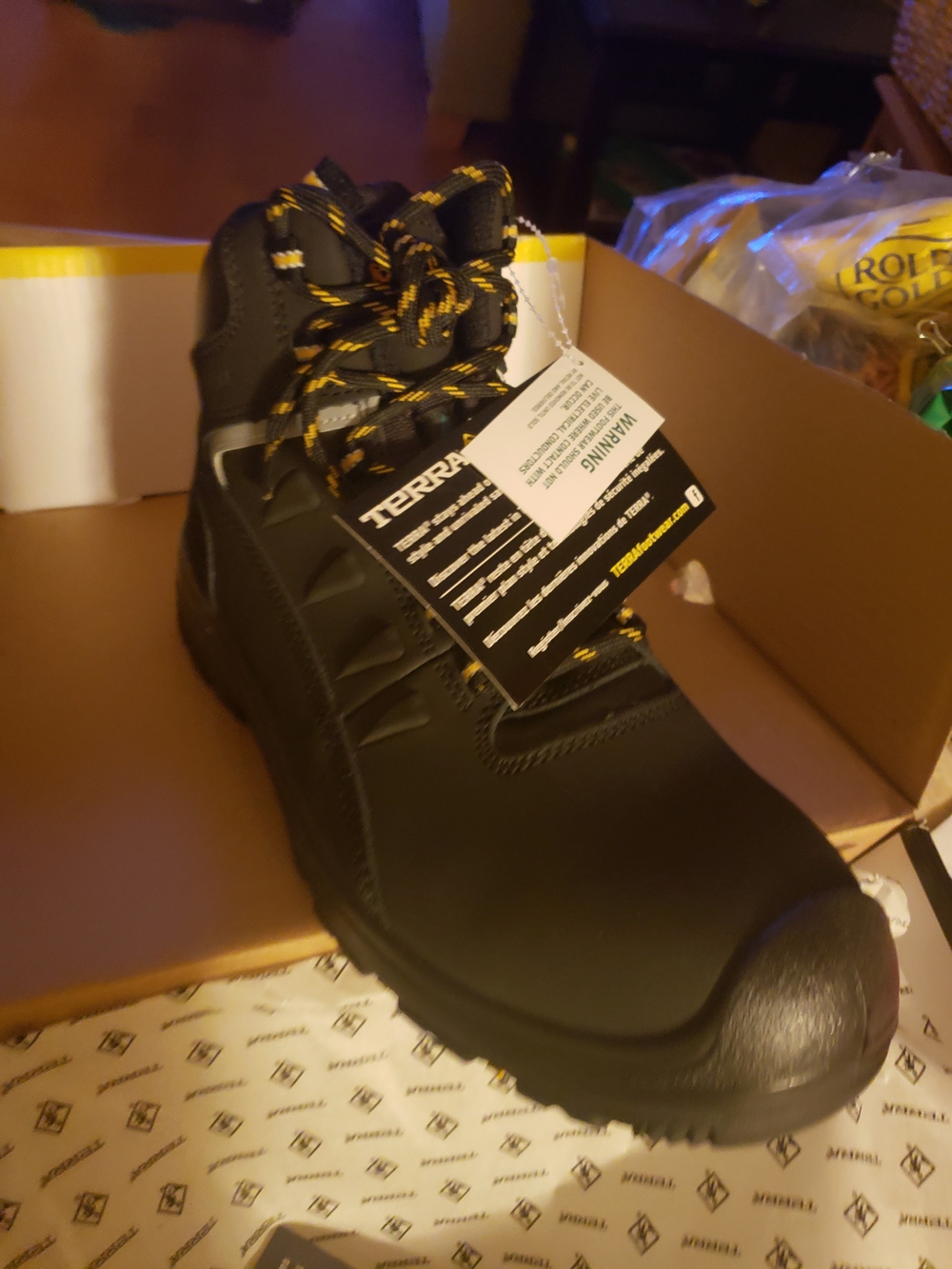 Men's Black Terra Size 11 Work consruction Landcaping Steel Toe Water Proof Boot